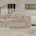 MOMO CORNER LEFT - FAUX FUR CAFE CREME