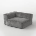 MOMO CORNER RIGHT - SOFT FUR STONE GREY COVER