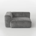 MOMO CORNER RIGHT - SOFT FUR STONE GREY COVER