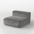 MOMO LOUNGER - SOFT FUR STONE GREY COVER