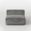 MOMO LOUNGER - SOFT FUR STONE GREY COVER