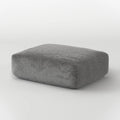 MOMO OTTOMAN - SOFT FUR STONE GREY COVER