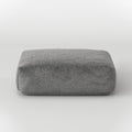 MOMO OTTOMAN - SOFT FUR STONE GREY COVER