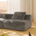 MOMO LOUNGER - SOFT FUR STONE GREY COVER