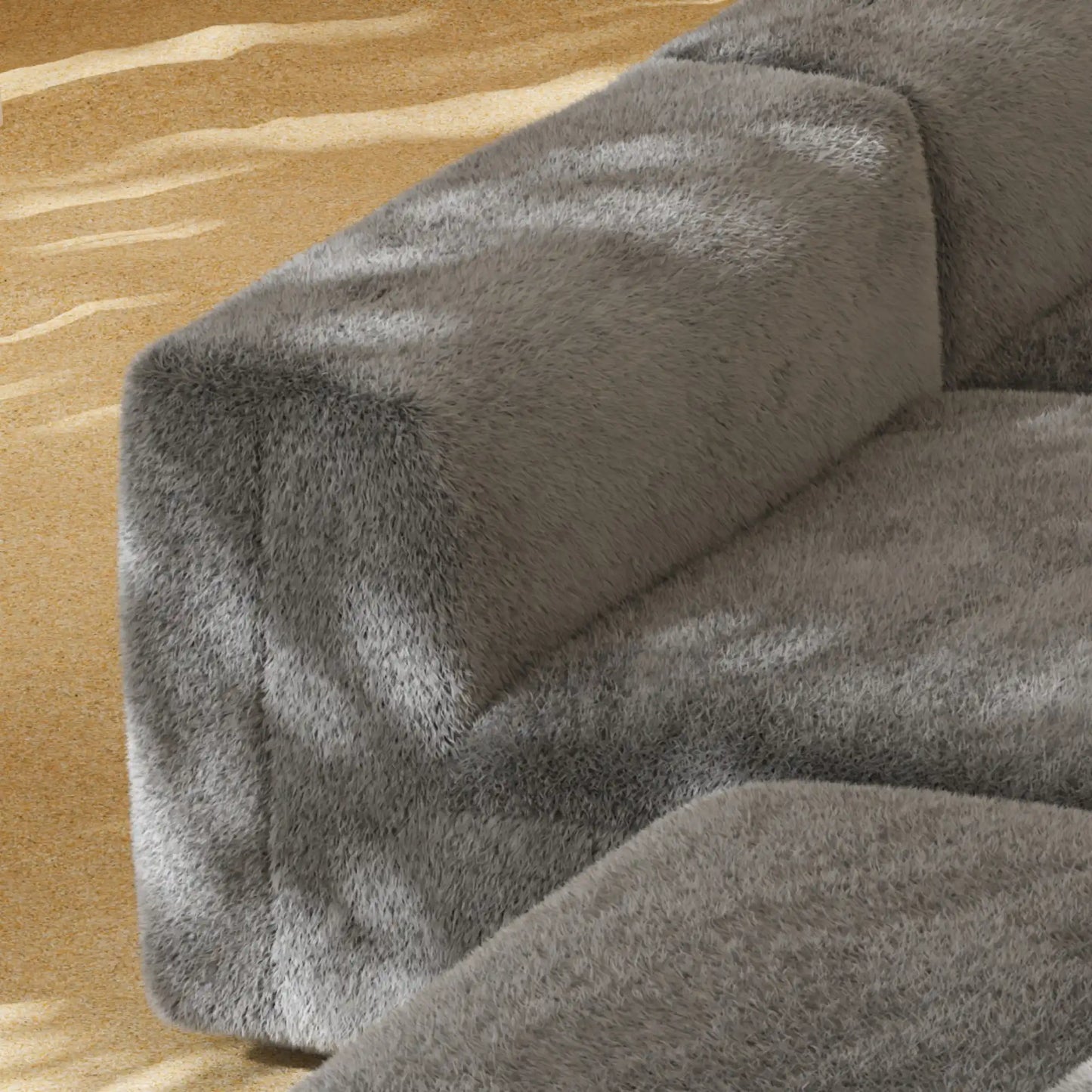 MOMO SET 3 - SOFT FUR STONE GREY