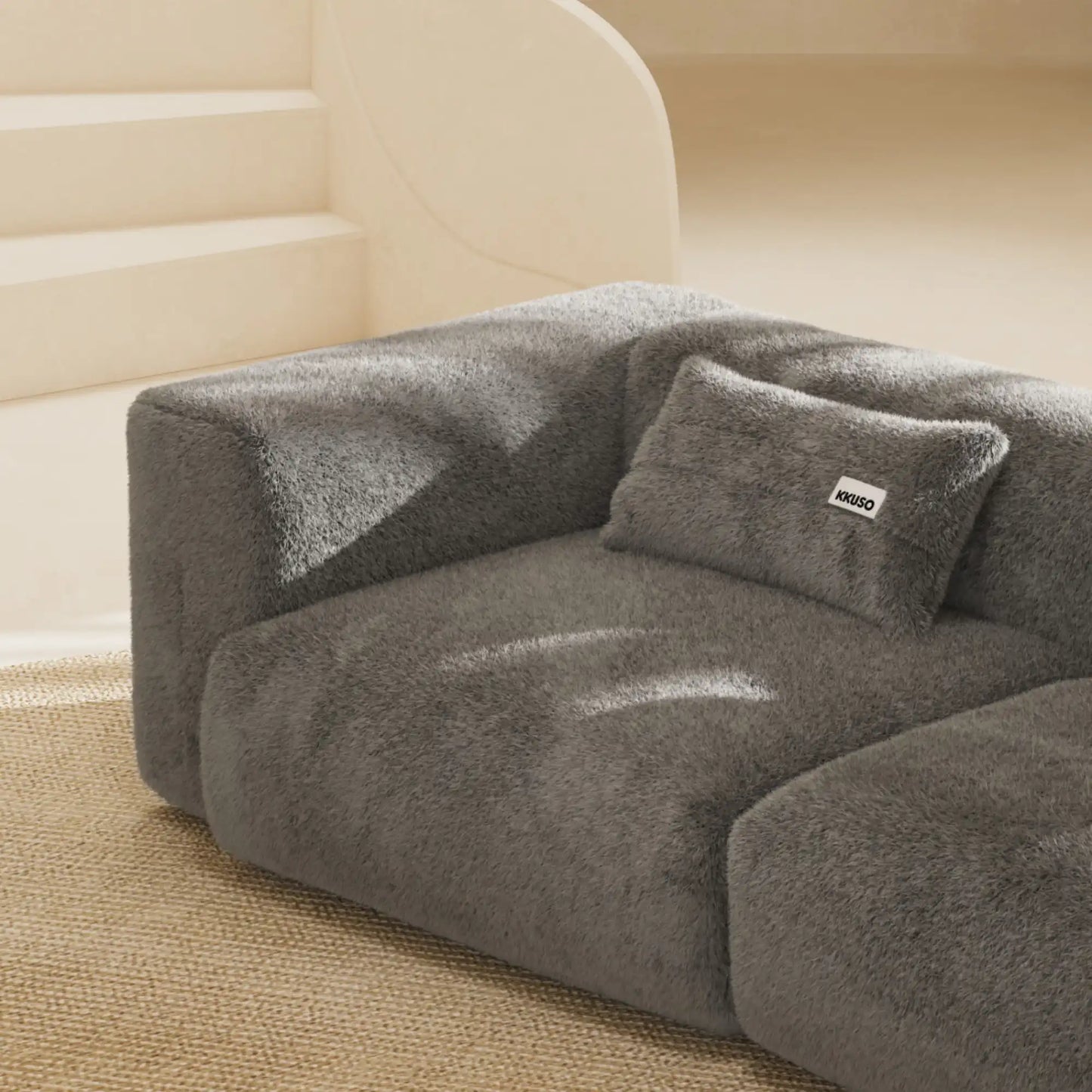 MOMO SET 4 - SOFT FUR STONE GREY