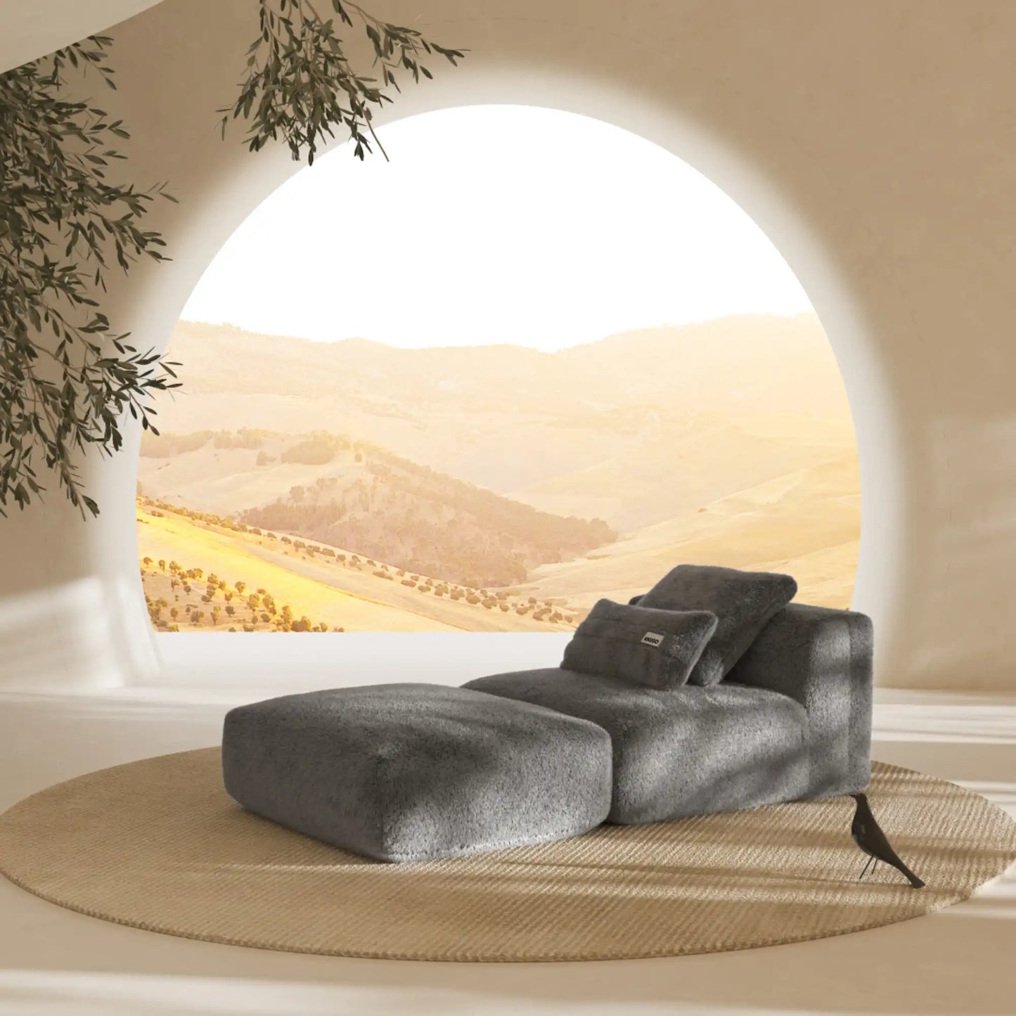 MOMO SET 6 - SOFT FUR STONE GREY