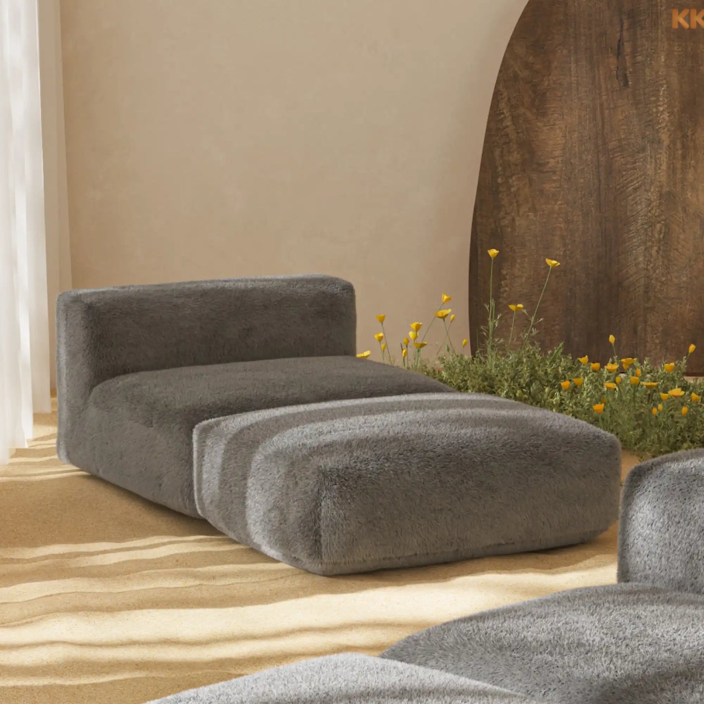 MOMO SET 7 - SOFT FUR STONE GREY