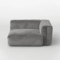 MOMO CORNER LEFT - SOFT FUR STONE GREY COVER