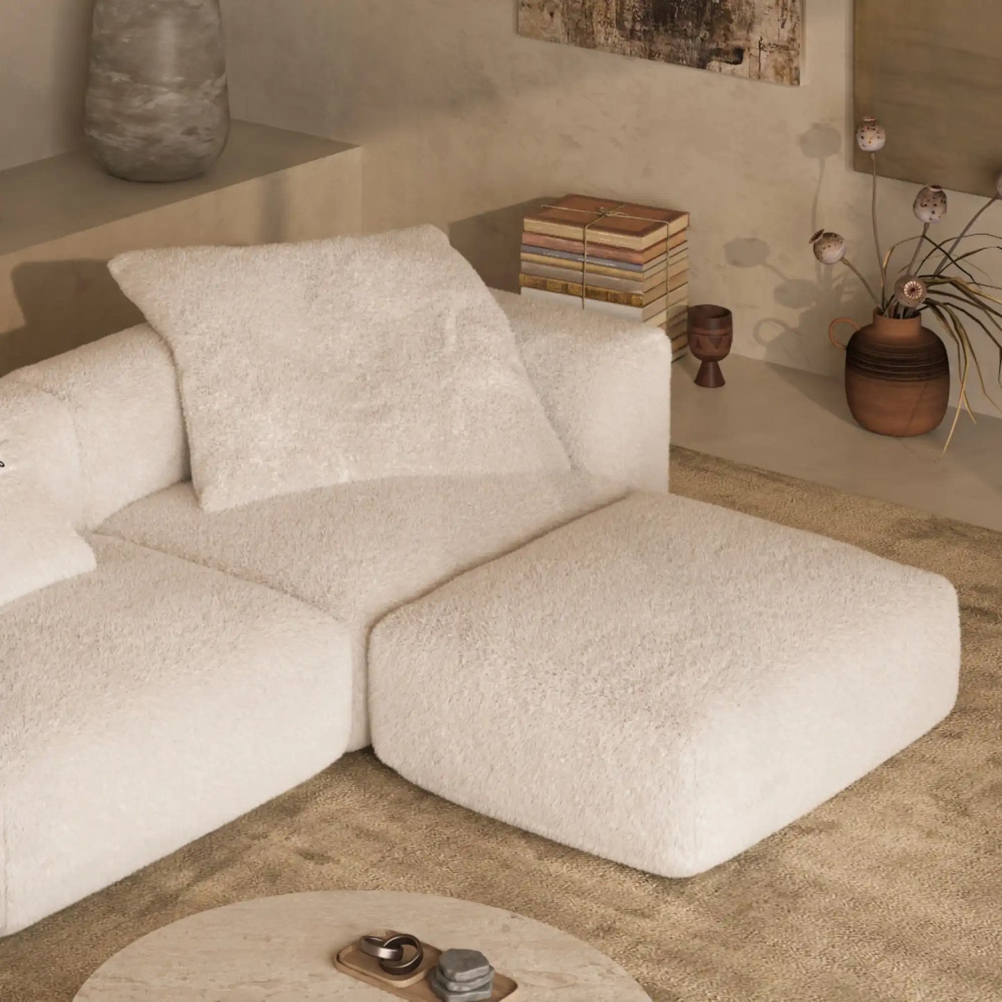 MOMO SET 1 - SOFT FUR IVORY CLOUD