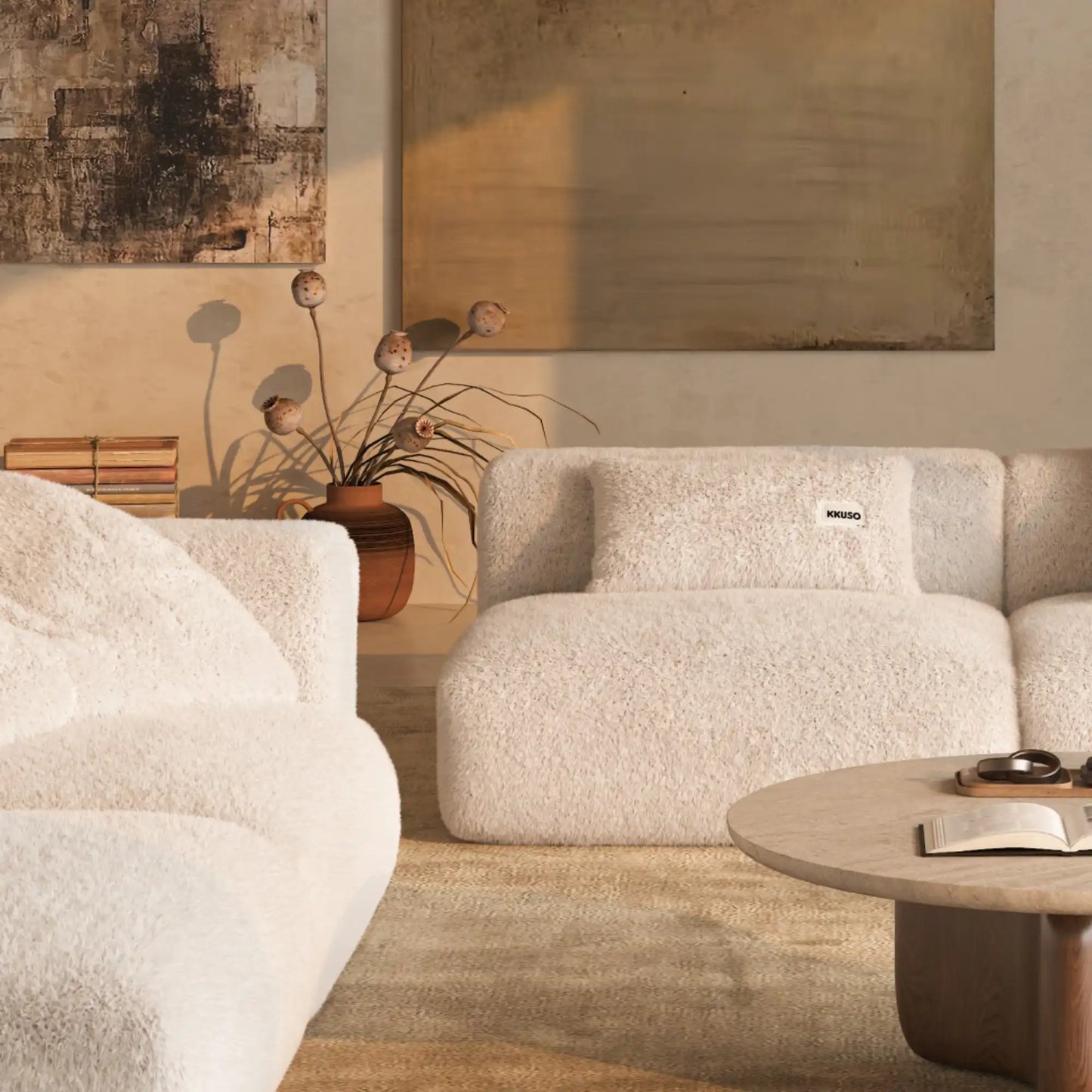 MOMO SET 4 - SOFT FUR IVORY CLOUD