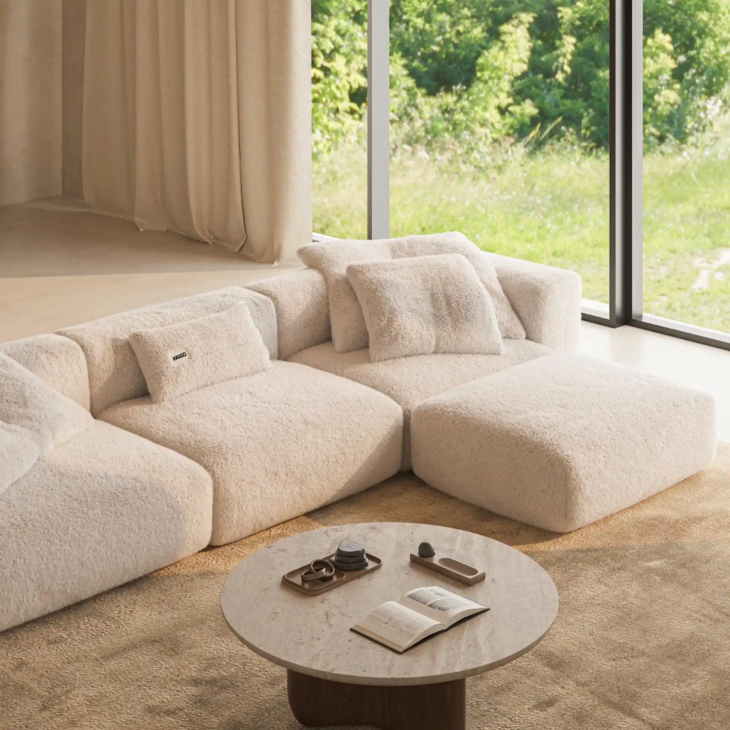 MOMO SET 6 - SOFT FUR IVORY CLOUD