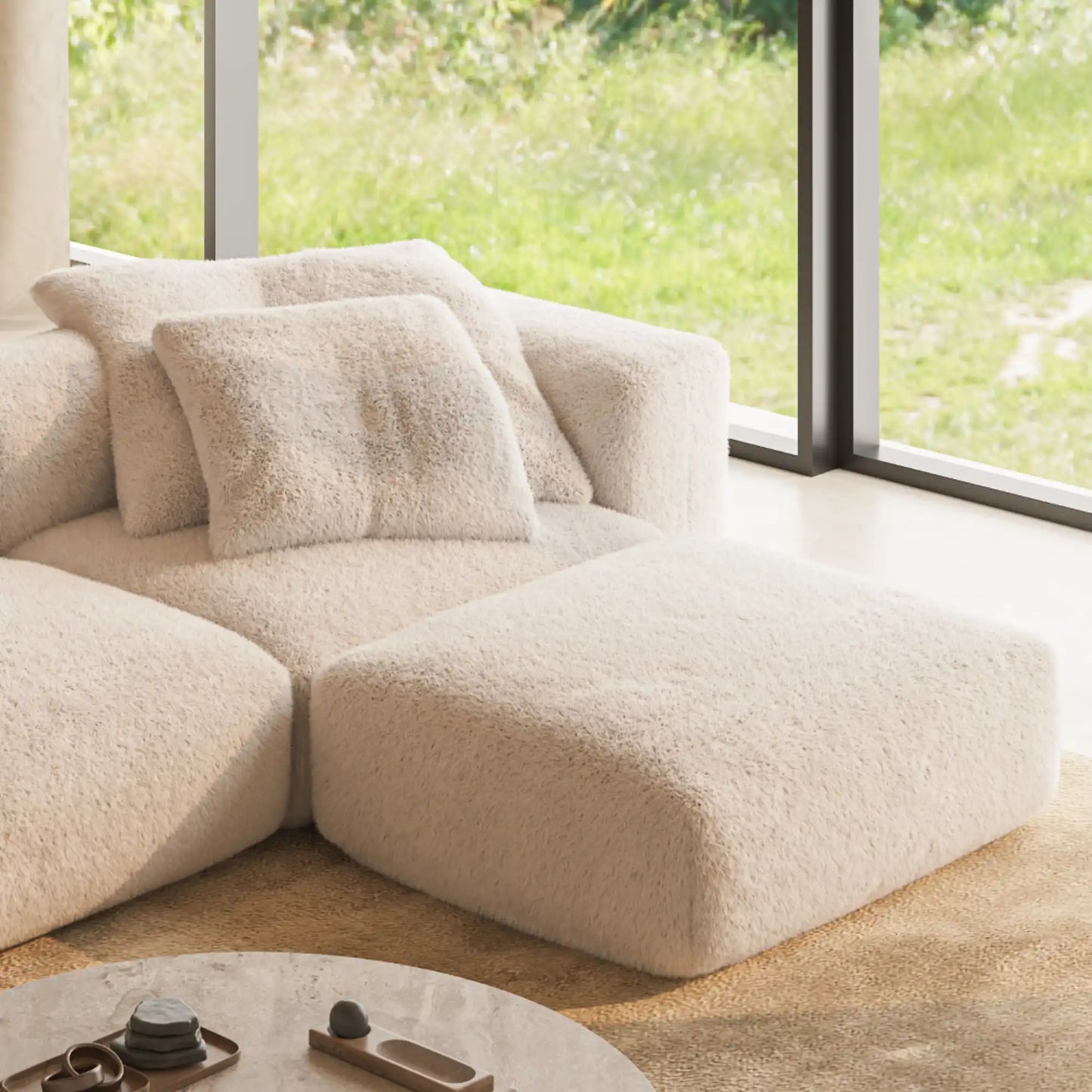 MOMO SET 6 - SOFT FUR IVORY CLOUD