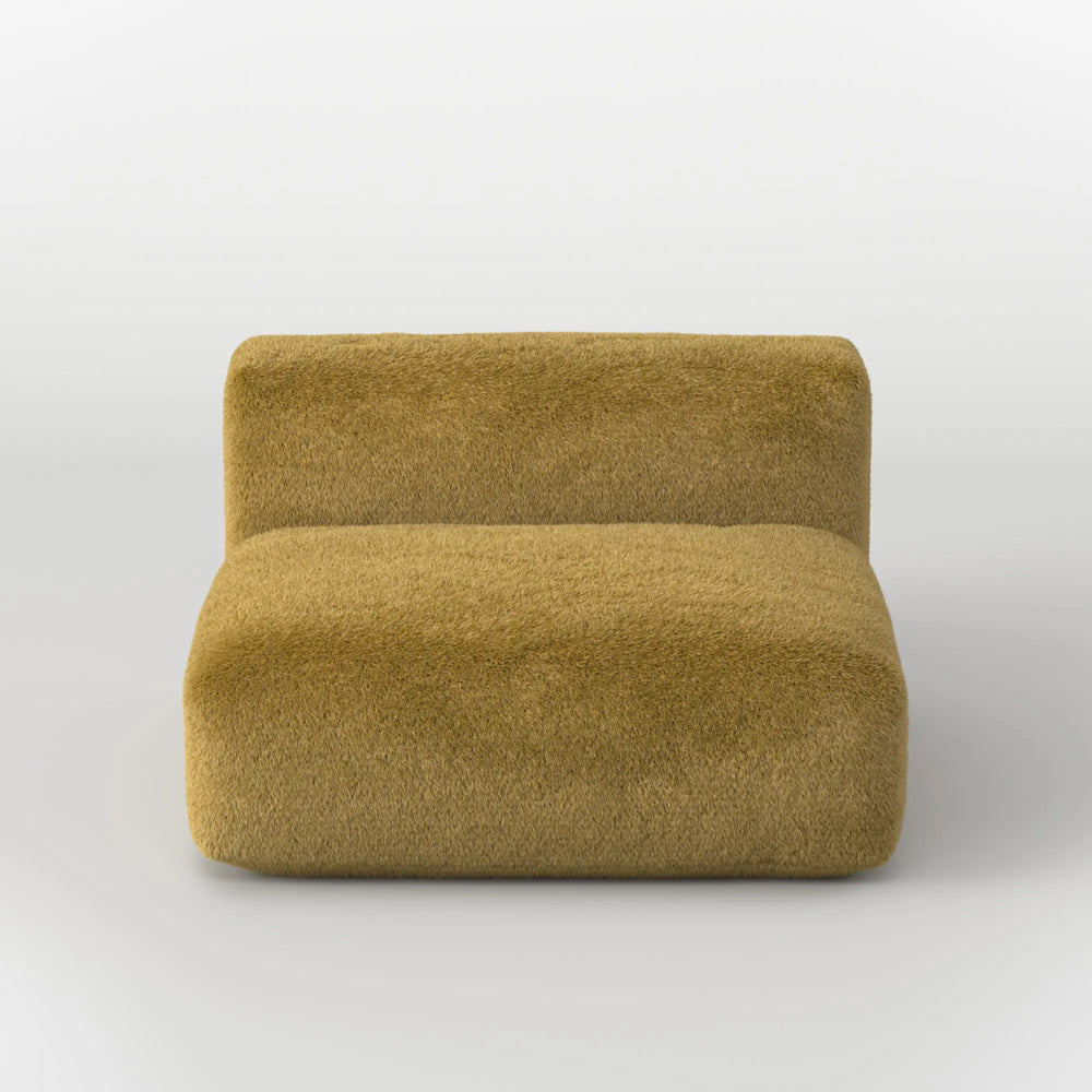 MOMO LOUNGER - SOFT FUR GOLDEN MOSS