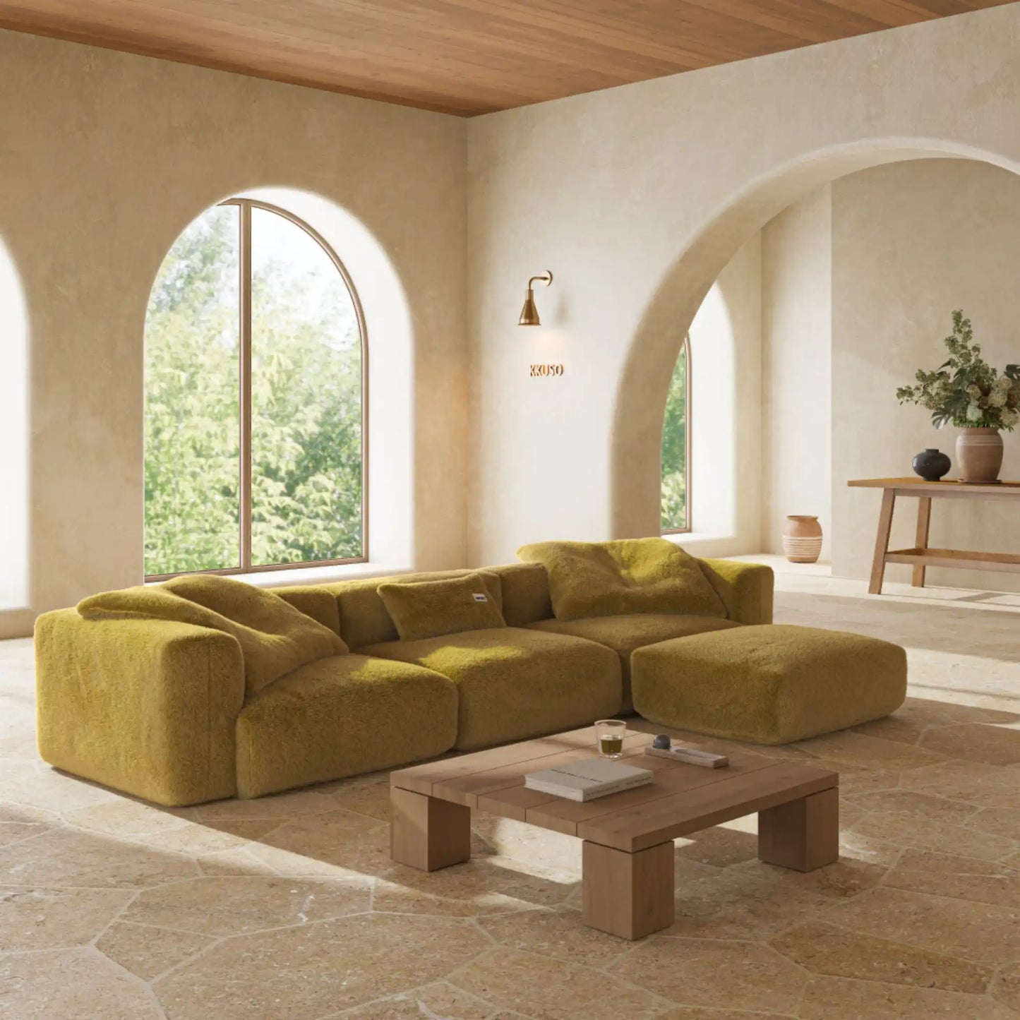 MOMO  SET 6 - SOFT FUR GOLDEN MOSS