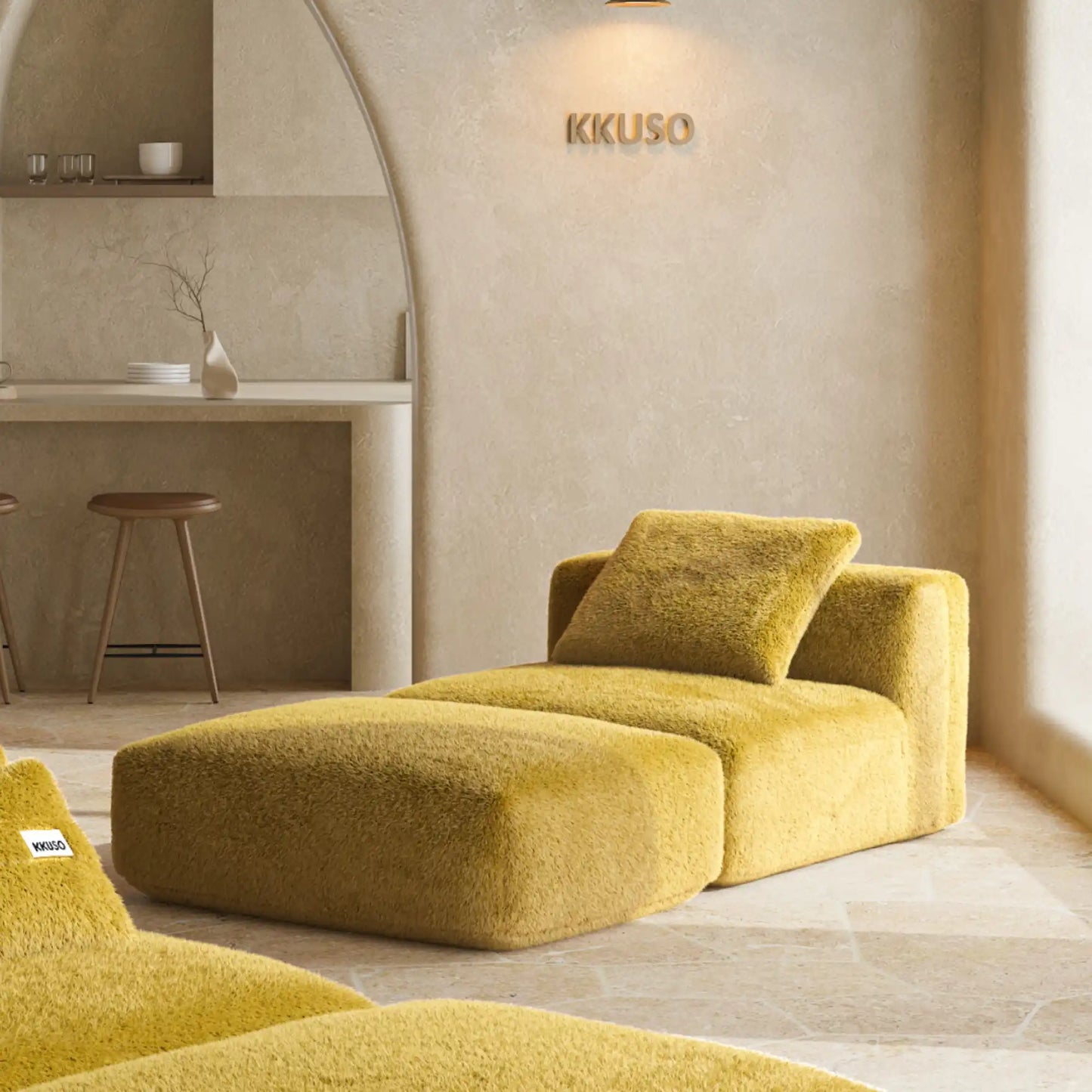 MOMO SET 7 - SOFT FUR GOLDEN MOSS