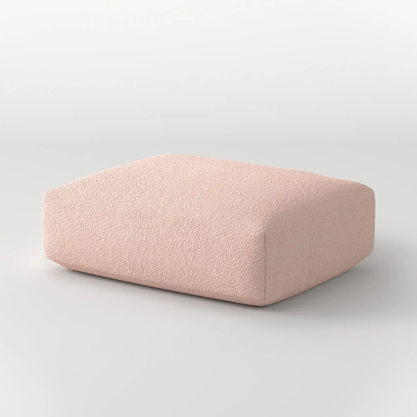 MOMO OTTOMAN - TEDDY FLEECE BLUSH