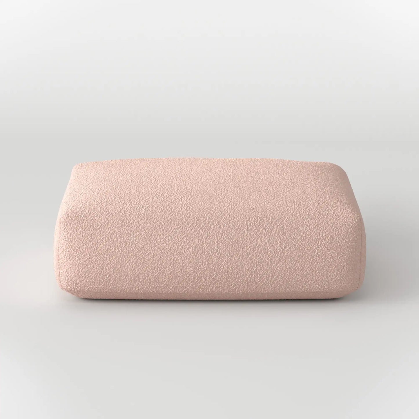 MOMO OTTOMAN - TEDDY FLEECE BLUSH