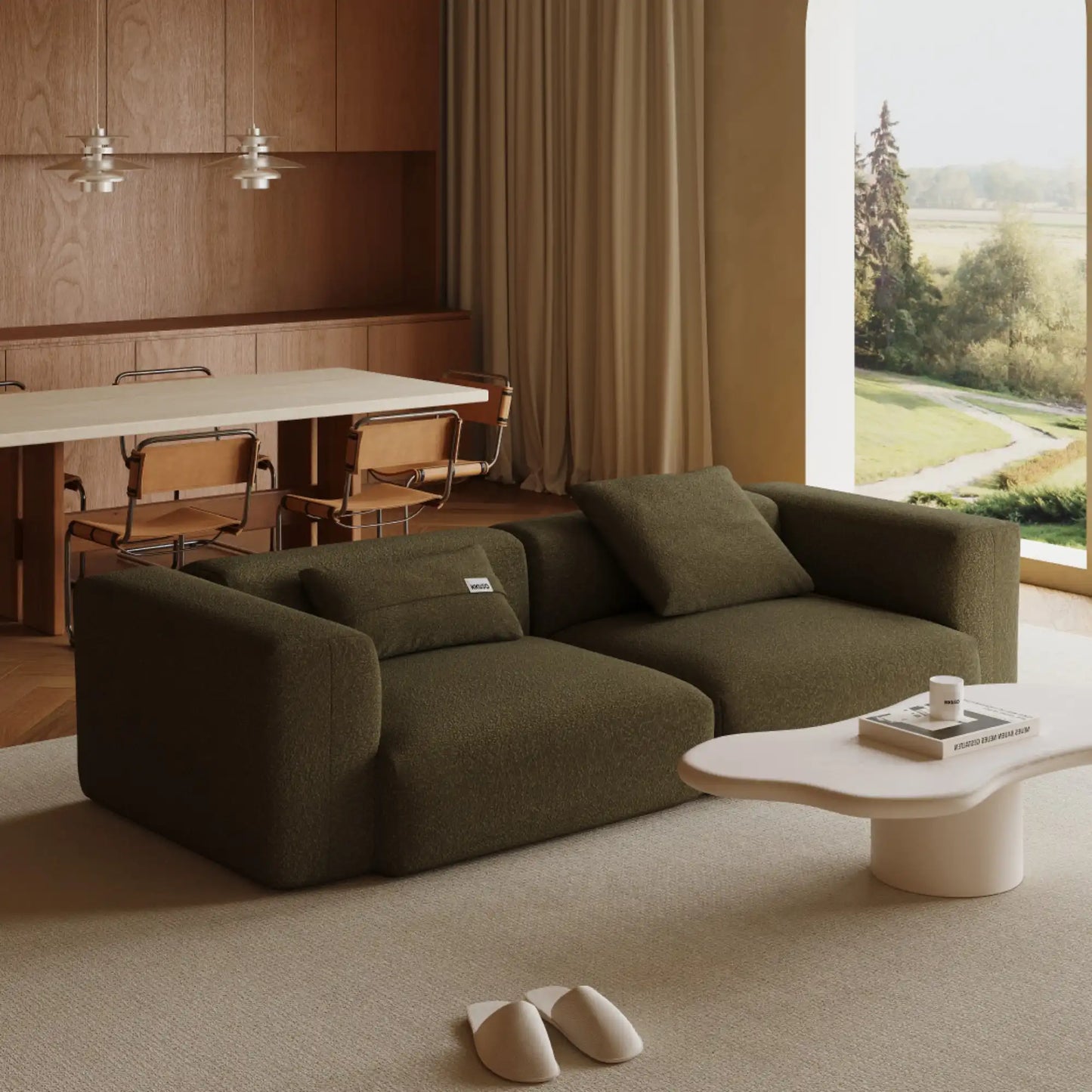 MOMO SET 2 - TEDDY FLEECE DARK OLIVE