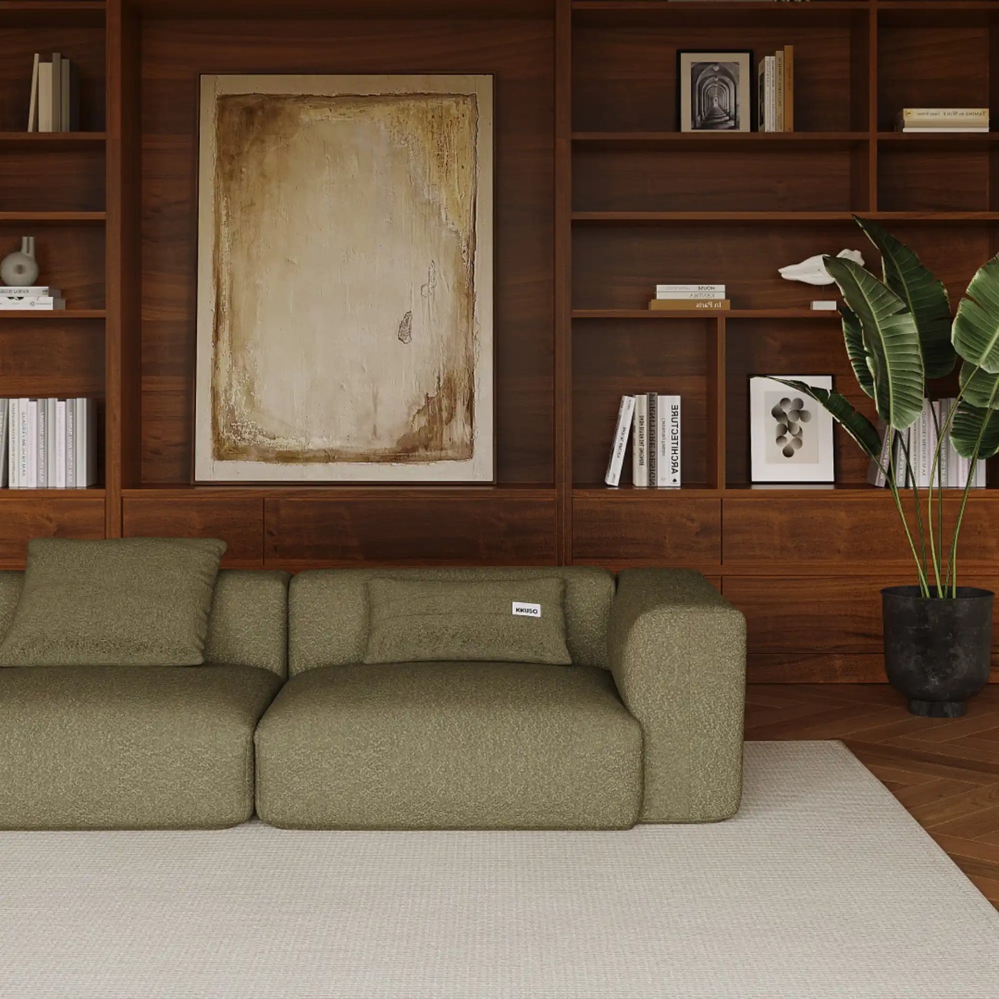 MOMO SET 3 - TEDDY FLEECE DARK OLIVE