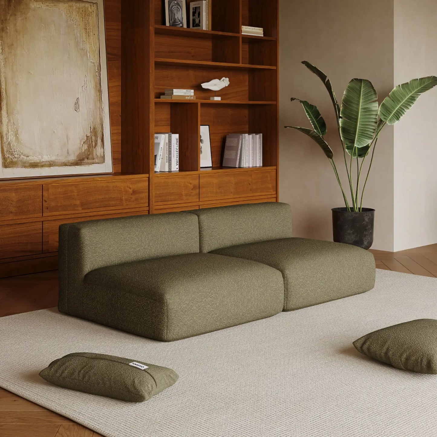 MOMO SET 4 - TEDDY FLEECE DARK OLIVE