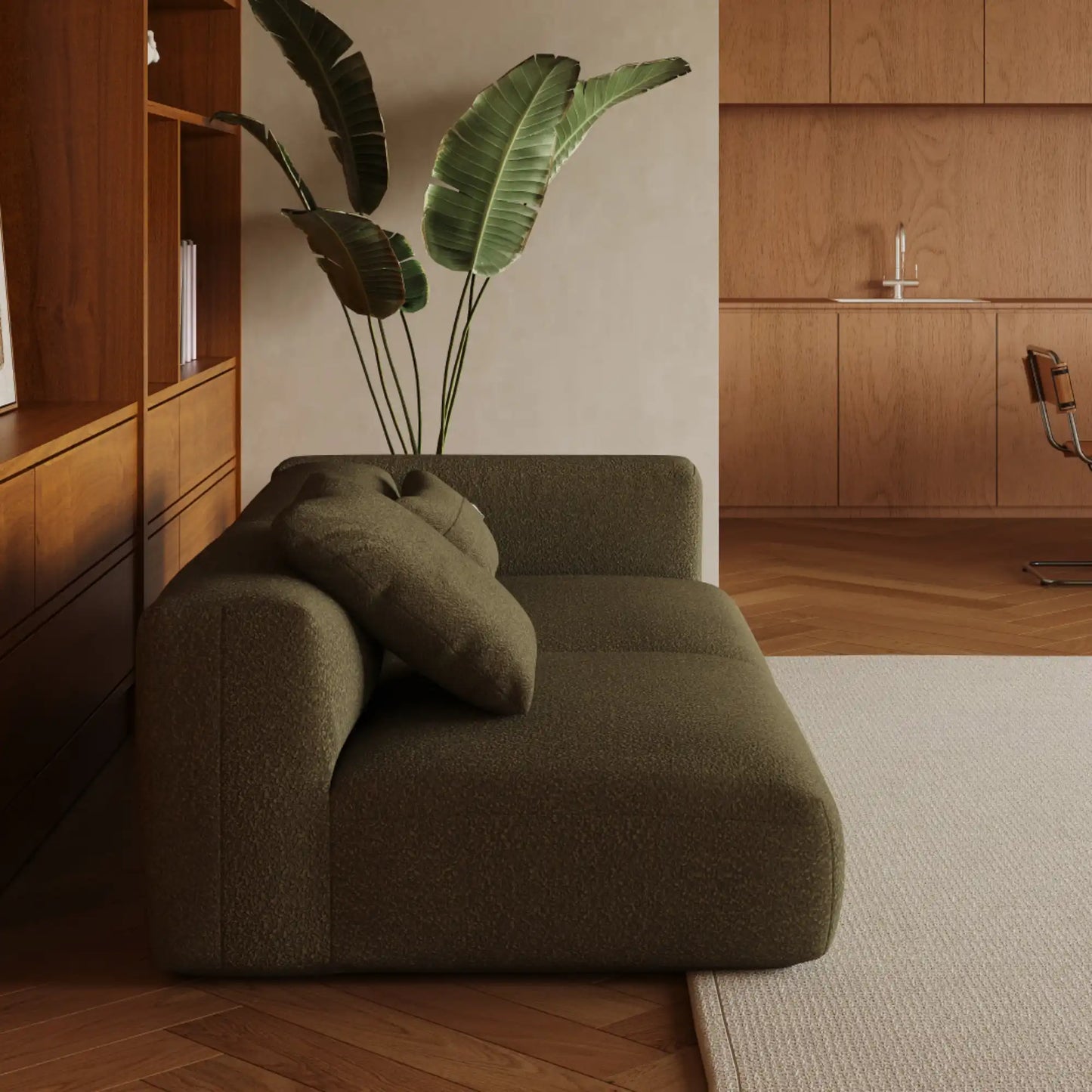 MOMO SET 4 - TEDDY FLEECE DARK OLIVE