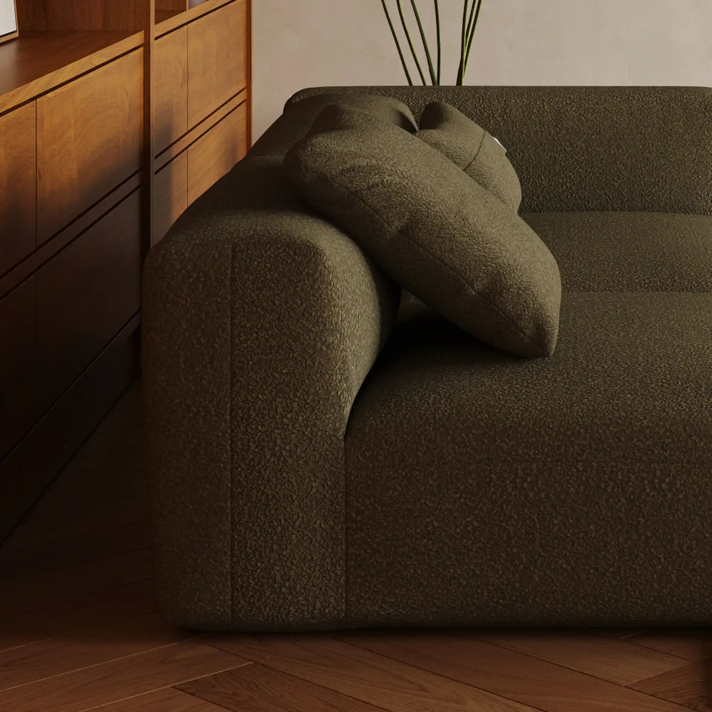 MOMO SET 4 - TEDDY FLEECE DARK OLIVE