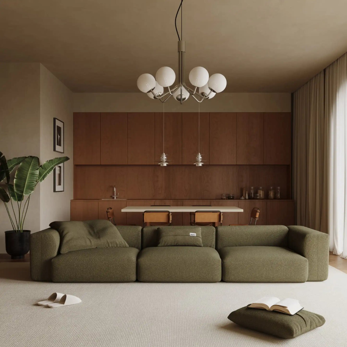 MOMO SET 5 - TEDDY FLEECE DARK OLIVE