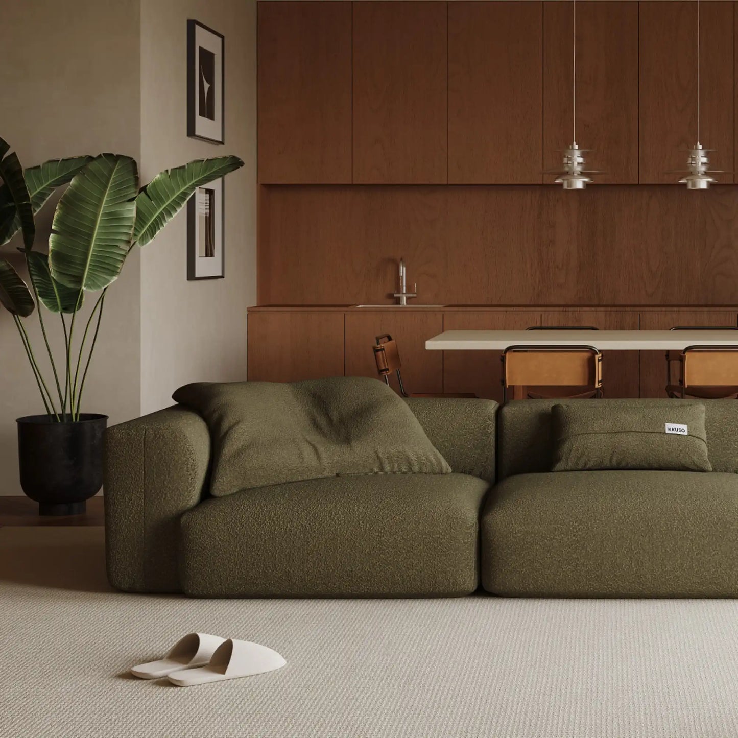 MOMO SET 5 - TEDDY FLEECE DARK OLIVE