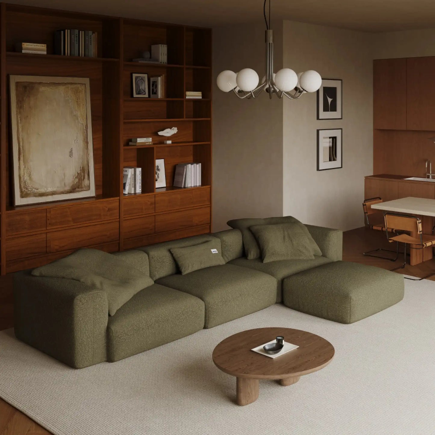 MOMO SET 5 - TEDDY FLEECE DARK OLIVE