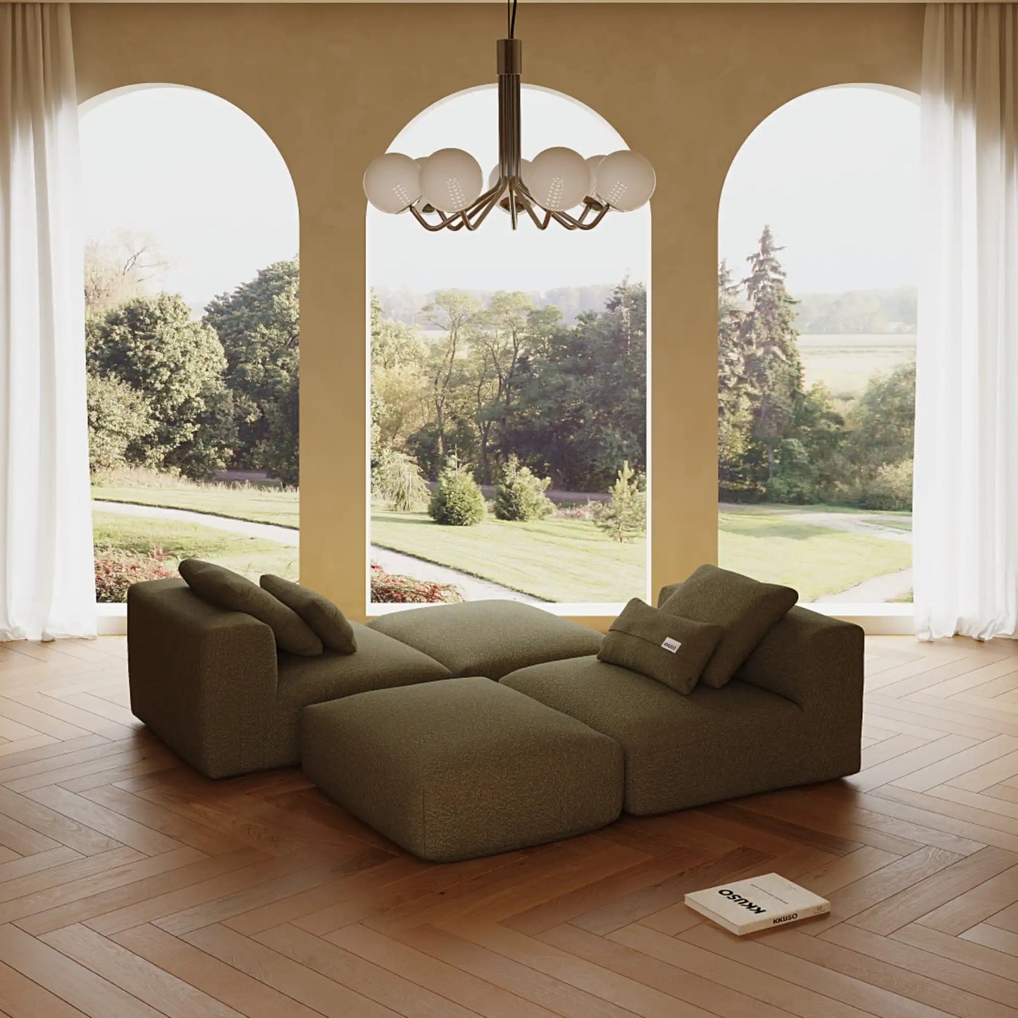 MOMO SET 7 - TEDDY FLEECE DARK OLIVE