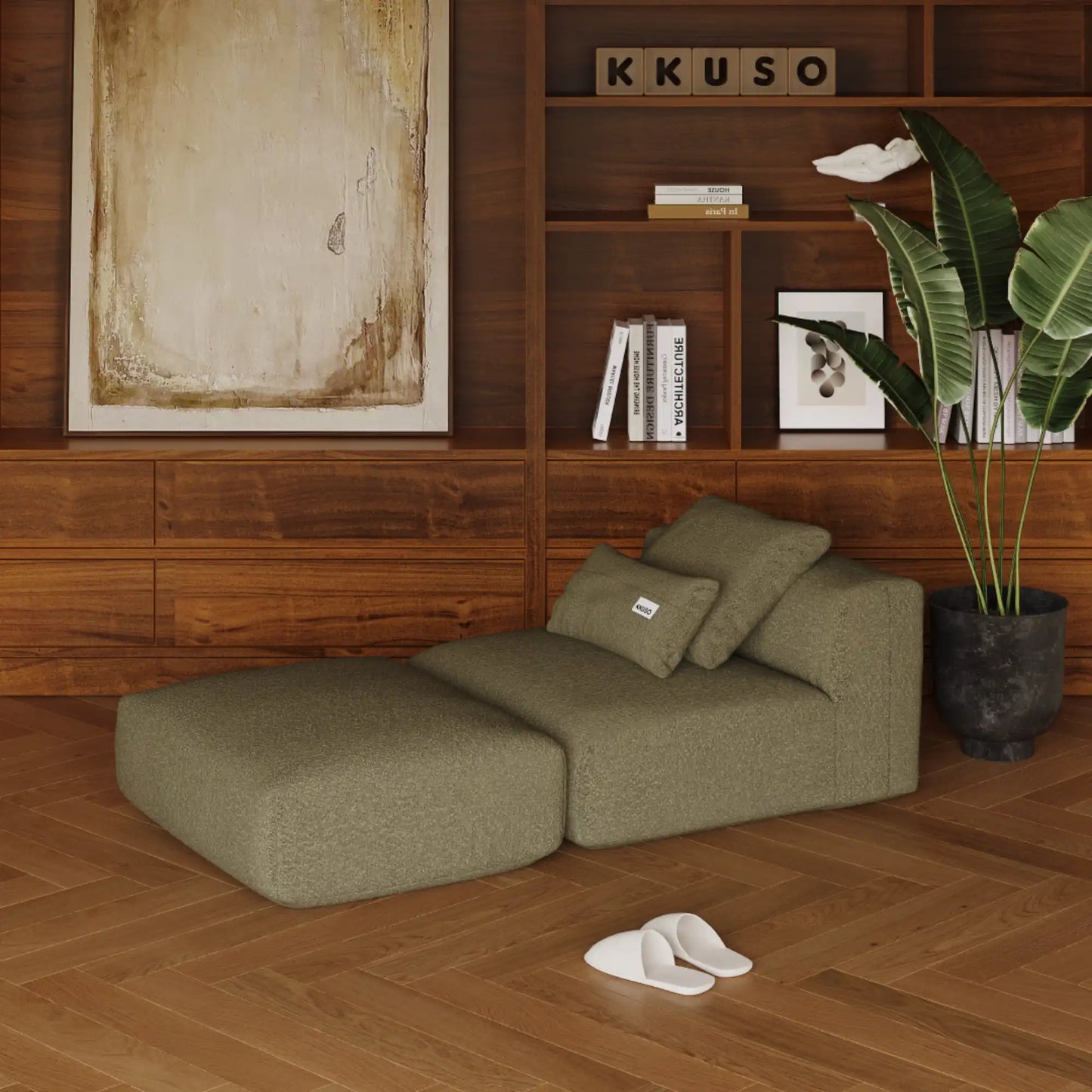 MOMO SET 7 - TEDDY FLEECE DARK OLIVE