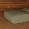 MOMO OTTOMAN - TEDDY FLEECE DARK OLIVE
