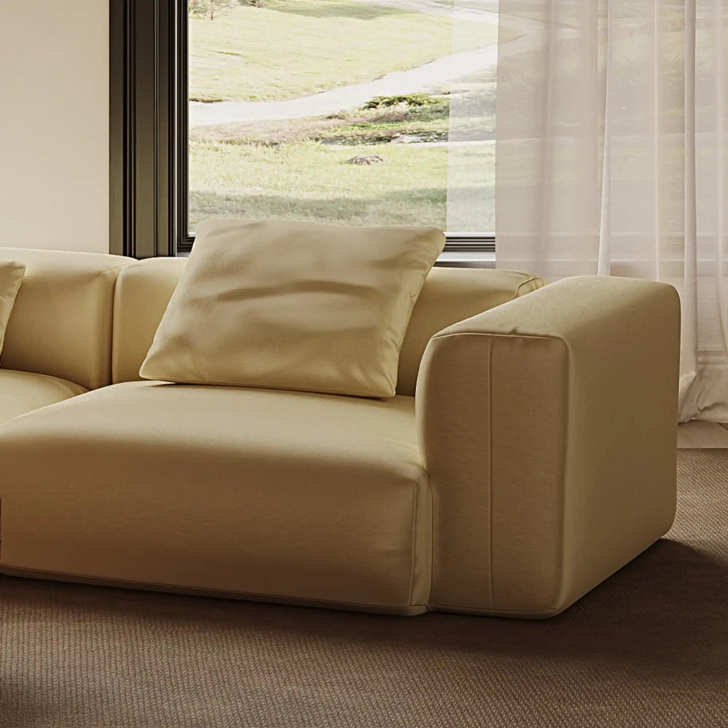 MOMO CORNER LEFT - VELVET CHAMPAGNE