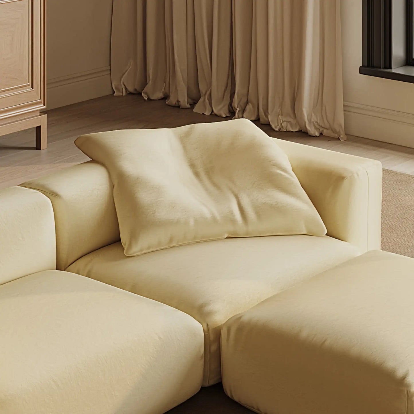 MOMO CORNER LEFT - VELVET CHAMPAGNE