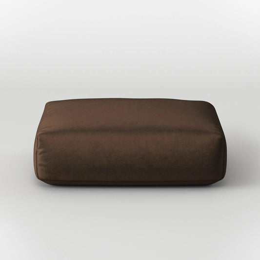 MOMO OTTOMAN - VELVET DARK CHOCOLATE