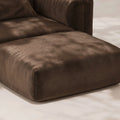 MOMO OTTOMAN - VELVET DARK CHOCOLATE
