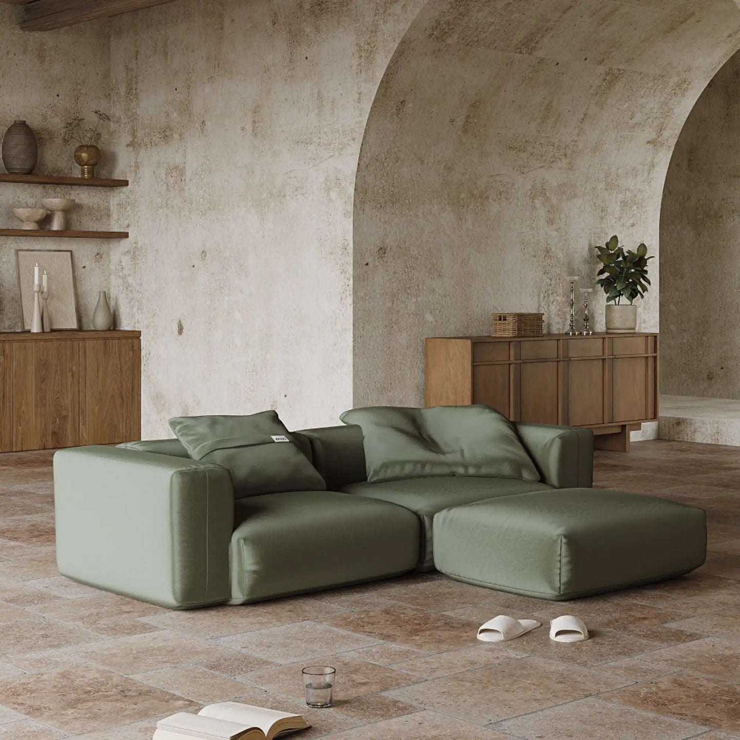 MOMO SET 1 - VELVET DEEP OLIVE