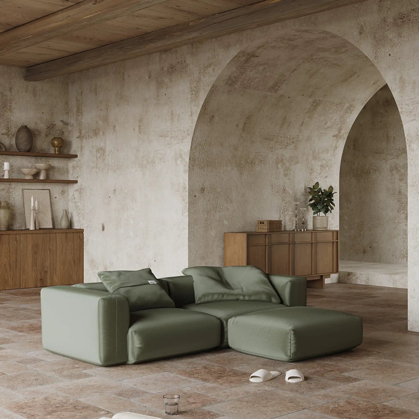 MOMO SET 2 - VELVET DEEP OLIVE