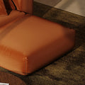 MOMO OTTOMAN - VELVET FLAME ORANGE