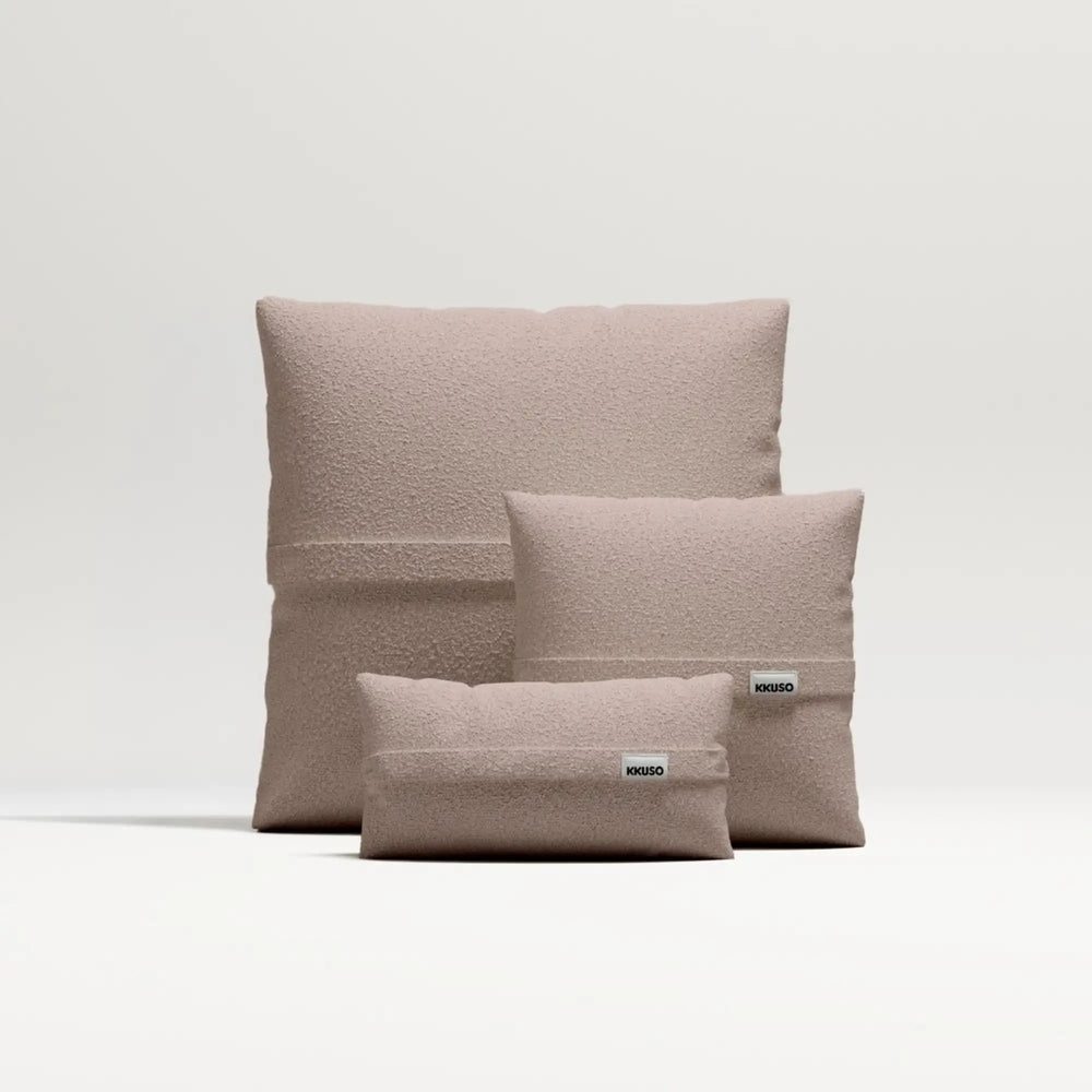 MOMO PILLOW - BOUCLE PEACH PINK SET 2