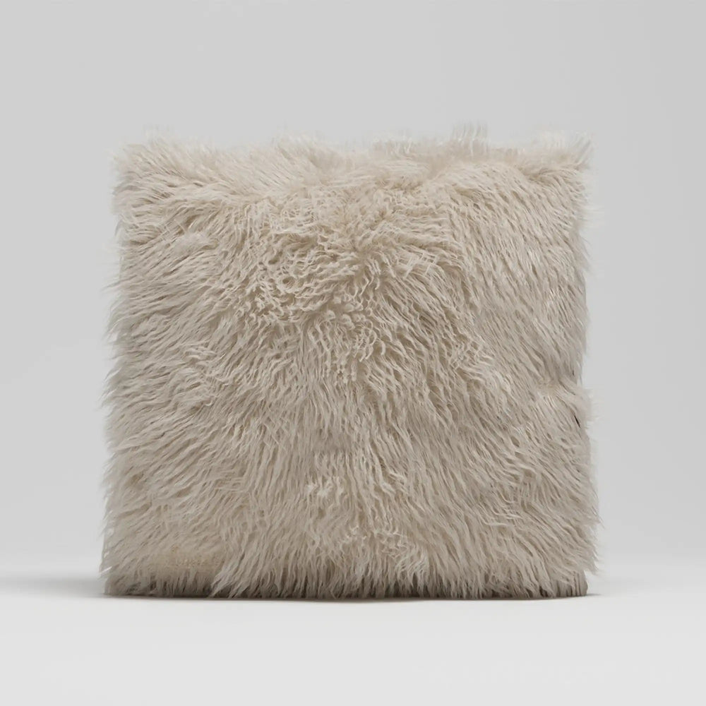 MOMO PILLOW - FAUX FUR CAFE CREME LARGE