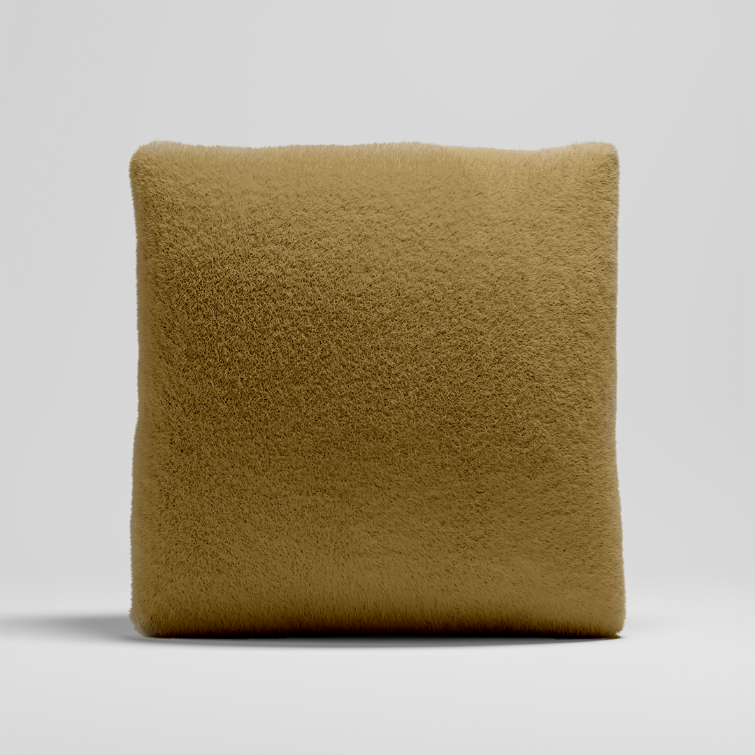 MOMO PILLOW - SOFT FUR GOLDEN MOSS LARGE