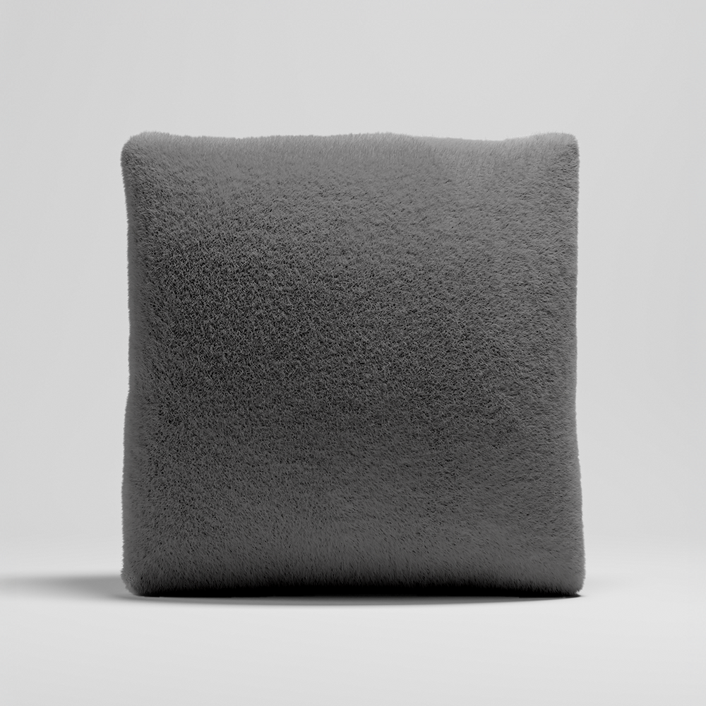 MOMO PILLOW - SOFT FUR STONE GREY LARGE