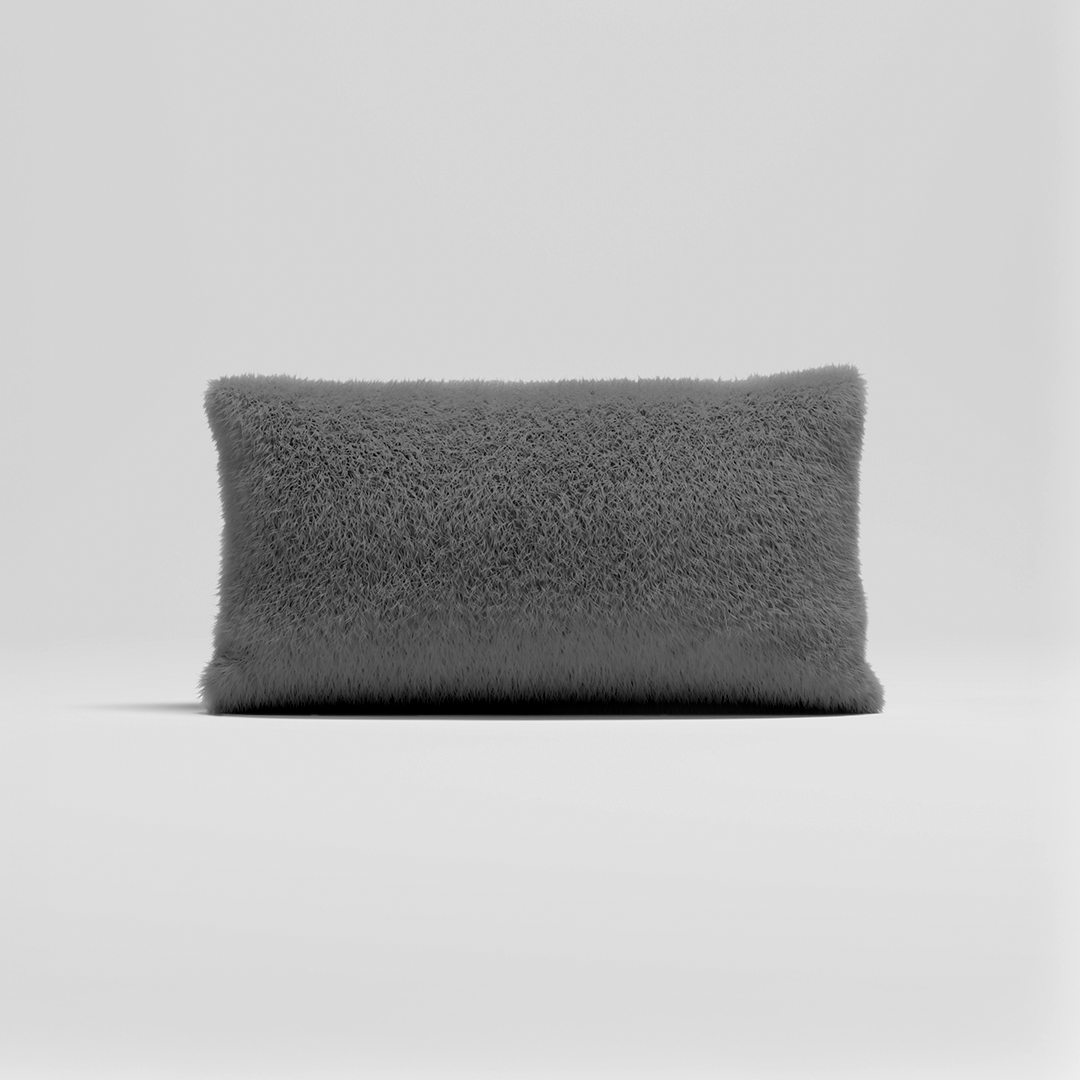 MOMO PILLOW - SOFT FUR STONE GREY SMALL