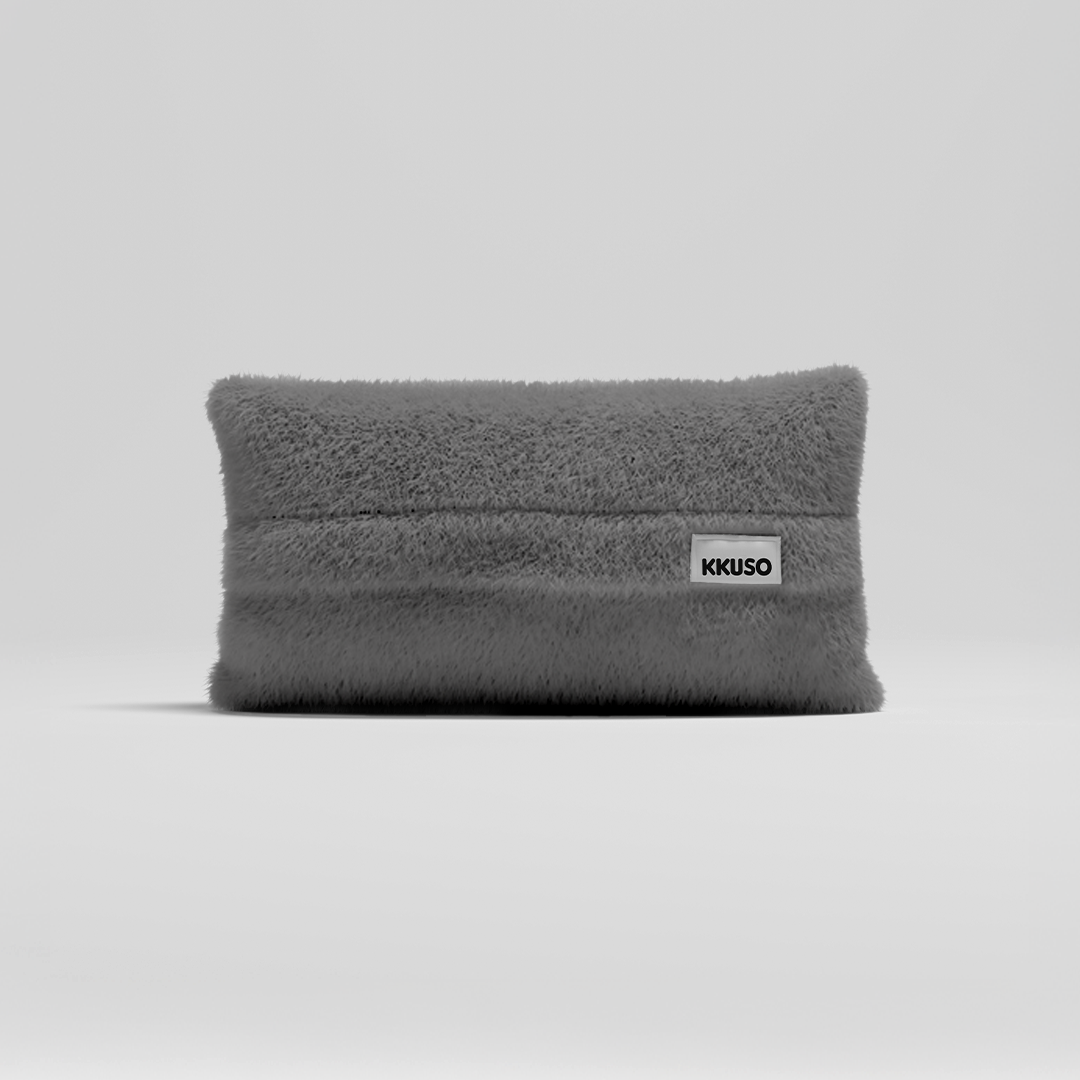 MOMO PILLOW - SOFT FUR STONE GREY SMALL
