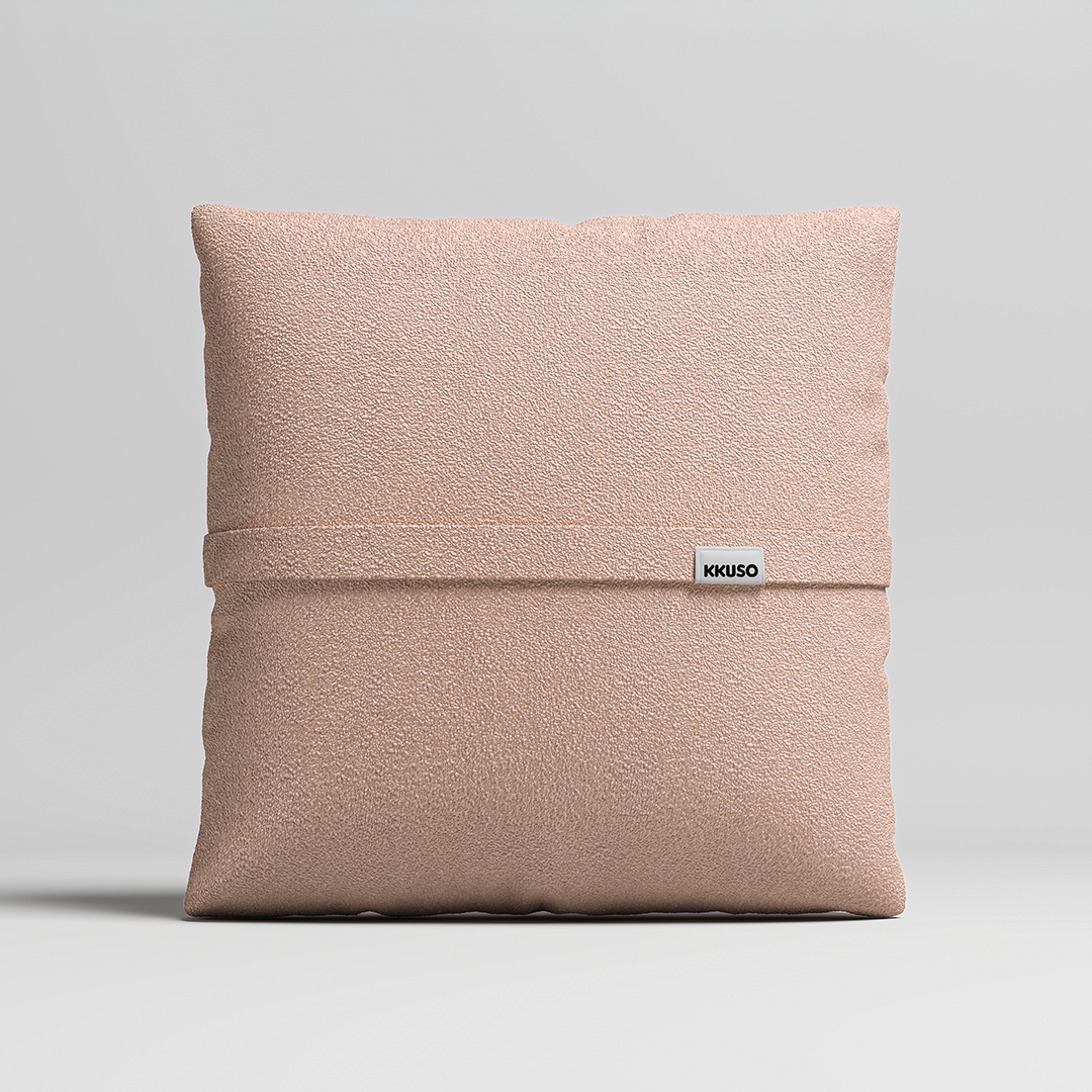 MOMO PILLOW - TEDDY FLEECE BLUSH LARGE