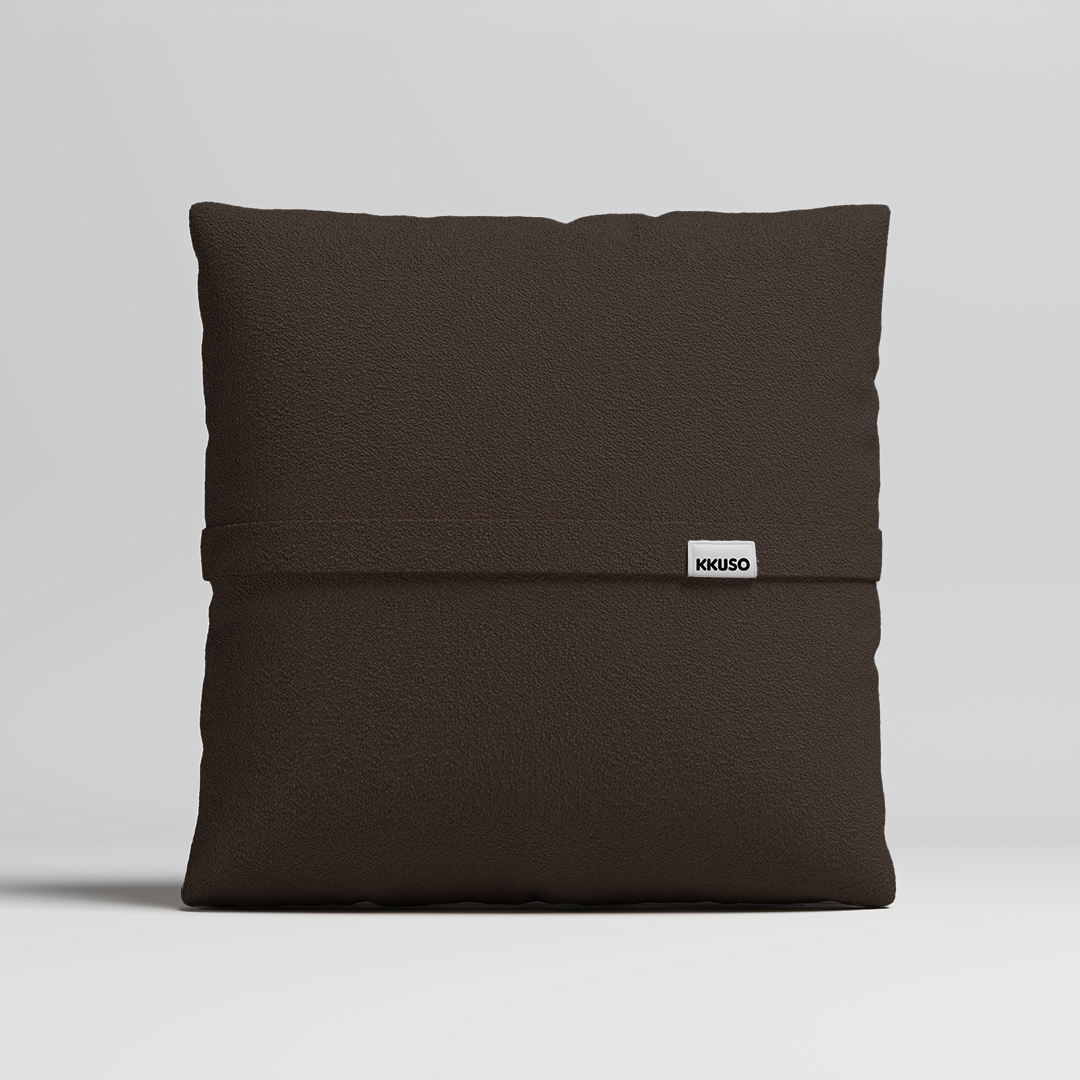 MOMO PILLOW - TEDDY FLEECE CHOCOLATE LARGE