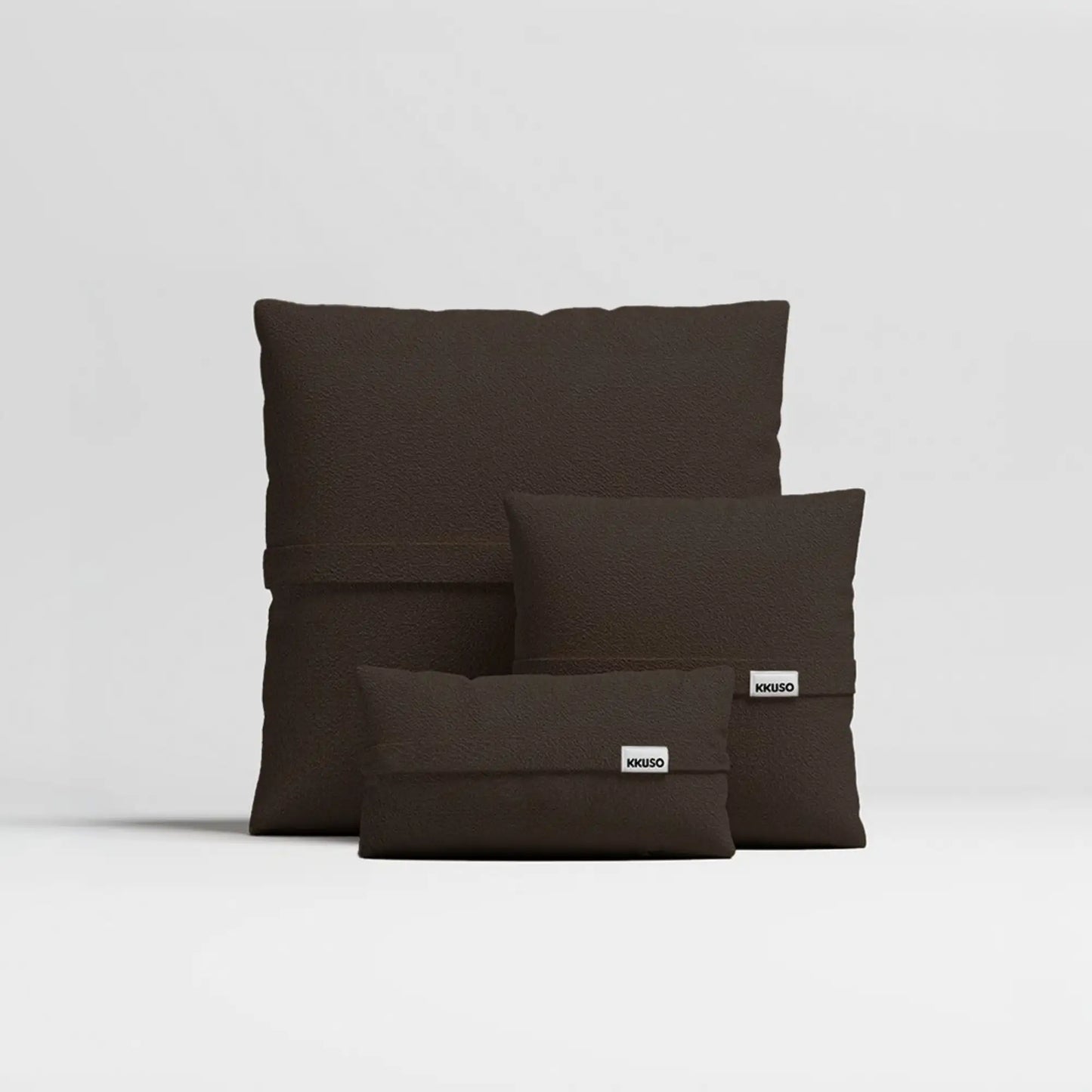 MOMO PILLOW - TEDDY FLEECE CHOCOLATE SET 2