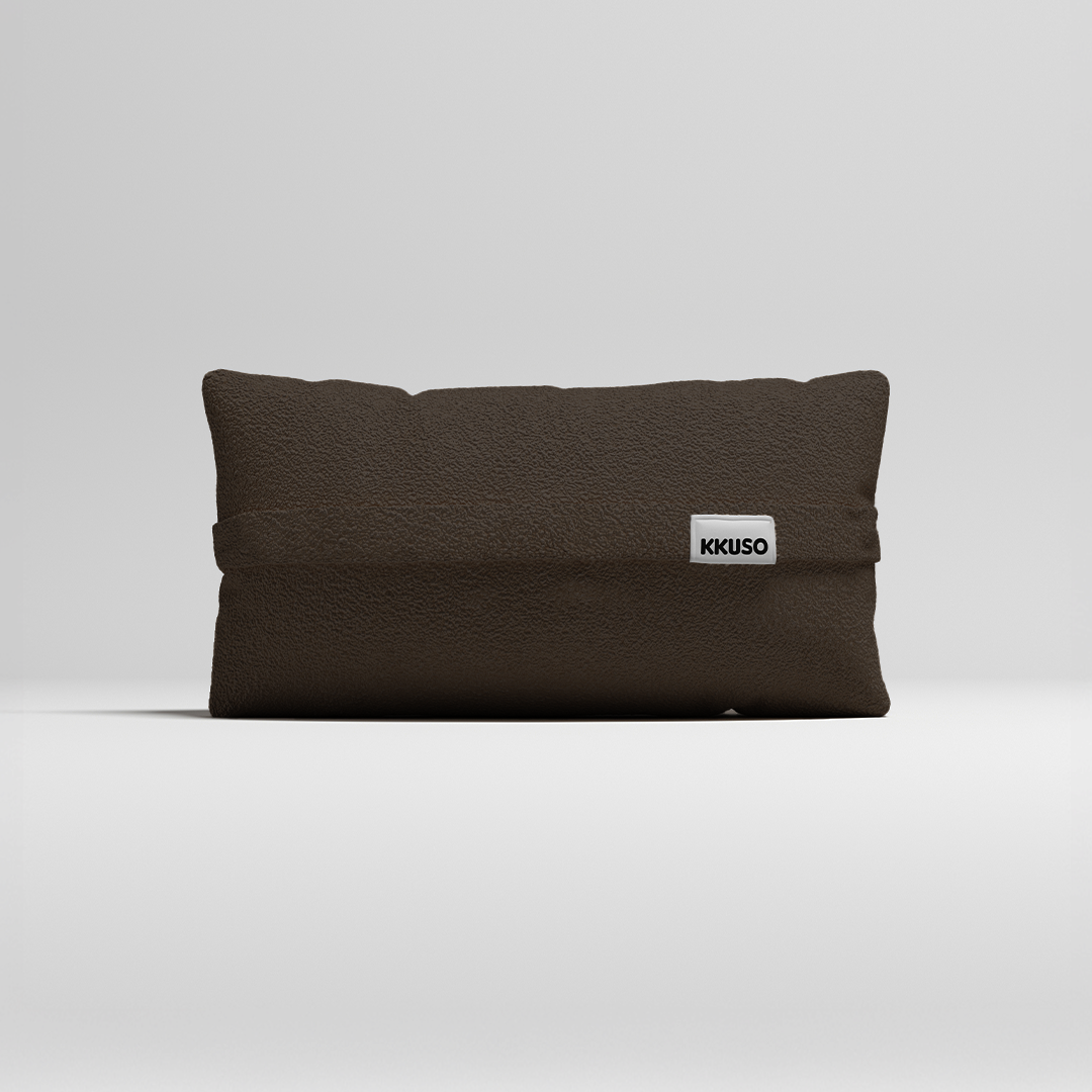 MOMO PILLOW - TEDDY FLEECE CHOCOLATE SMALL